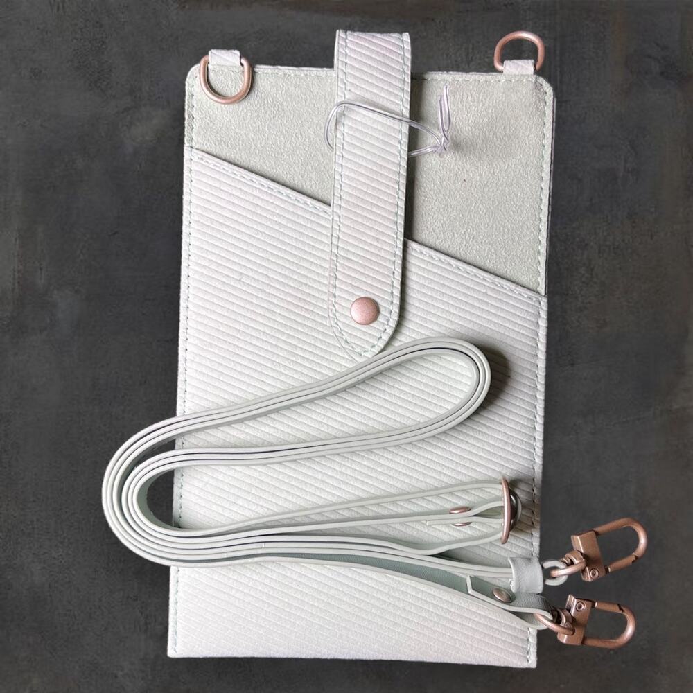 Heyday Phone‎ Holder with Card Slots in Green Mint Long Strap